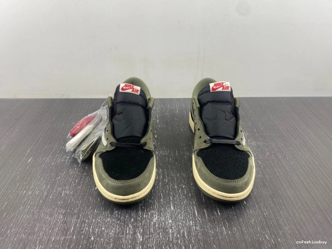 1 JORDAN SCOTT SP OG AIR TRAVIS 'BLACK OLIVE' X LOW DM7866-002 0709